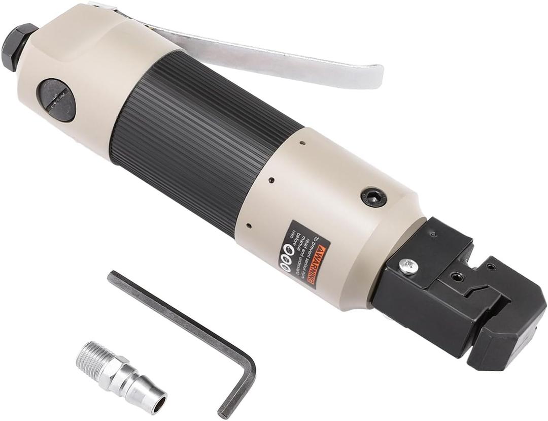 Pneumatic Straight Punch Flange Tool, Auto Body Air Hole Punch and Crimper Flange Tool Sheet Metal Flanging, Car Repair