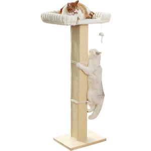Cat Scratching Post with Large Window Perch, 47-Inch Tall Sisal Cat Tree