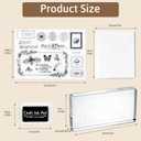 CraftyManor Clear Stamps for Scrapbooking, Vintage Stamp for Journaling, Card Making Supplies for Crafting, DIY, Photo Album Decor and Junk Journal 5.8x8.3inches (Postcard + Text Set)