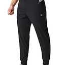 G Gradual Men's Joggers Pants with Zipper Pockets Stretch Athletic Sweatpants for Men Workout Jogging Running L