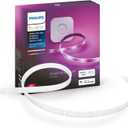 Philips Hue Lightstrip Starter Kit (6ft Light Strip, Base Plug, Hue Hub), Compatible with Alexa, Google Assistant, White