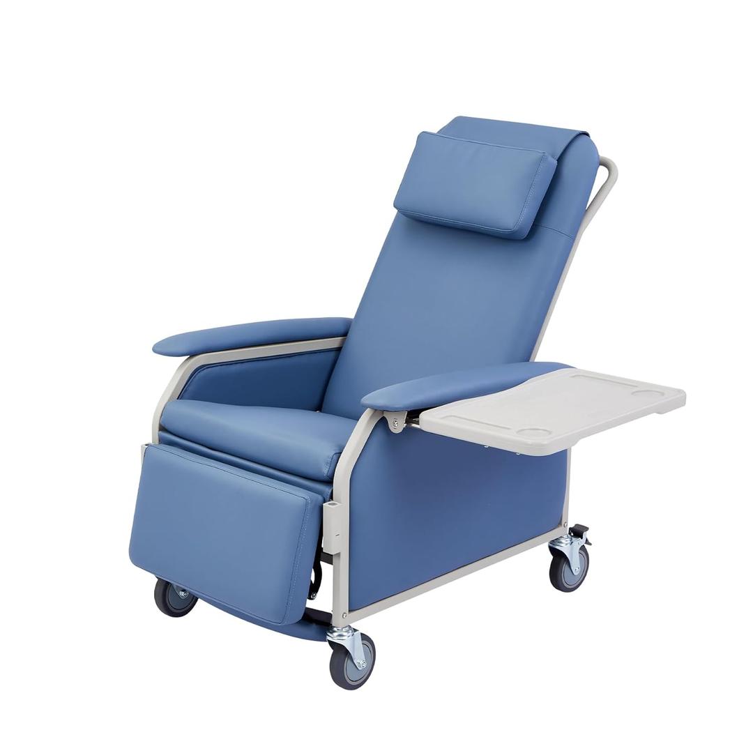 VivaComfort Bariatric Geri Chair, 500 lbs Capacity Recliner on Wheels
