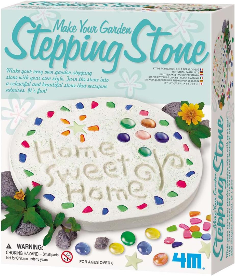 4M Make Your Garden Stepping Stone Kit-Outdoor Toys - Arts and Crafts for Kids Ages 8-12