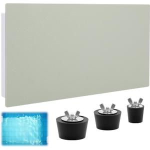 2 x Pool Skimmer Plug Wide Mouth Skimmer Plug Winter with 3 Pcs Pool Winterizing Plugs Stainless Steel, 3 Sizes, 1in, 1.5in, 2in