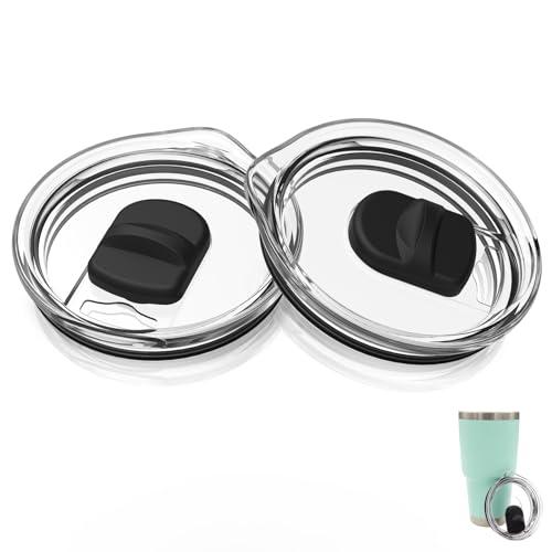 30 oz Tumbler Lid for YETI Rambler Magnetic Slider Lid Splash Resistant Replacement Lid for 30 oz Tumbler, 14 oz Mug and 35 oz Straw Mug, Ozark Trail Old Style RTIC Ember 14 oz, BPA Free (2 Pack)