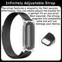 2-in-1 Wristband & Neckband Accessory for Plaud NotePin & NotePin S AI Voice Recorder - High-Clarity PC Case with Magnetic Strap & Adjustable Neck Strap (Black)