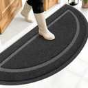 OLANLY Half Circle Front Door Mat Outside 59x34 All-Season Rubber Doormat