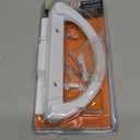 Prime-Line C 1225 Mortise Style Sliding Patio Door Handle Set - Replace Old Door Handles Quickly and Easily White Diecast, Non-Keyed, Fits 3-15/16 Hole Spacing (1 Set)