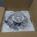 OurEDee 20'' Ceiling Fan with Lights & Remote, Low Profile, 6 Wind Speeds, Dimmable Light, Modern White Flush Mount, Smart for Home (Gold+Grey)