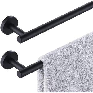 28 Inch Towel Bar 2 Pack for Bathroom 9/12/16/24/28/33 Inch Kitchen Hand Towel Holder Matted Black Stainless Steel 304 RUSTPROOF Wall Mount Towel Rod 2 of Pack (2, Matted Black, 28 Inch)