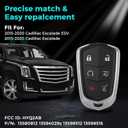 HelloAuto Key Fob Replacement Fit for Cadillac Escalade ESV 2015-2020, Proximity Smart Key Keyless Entry Remote Control Start for Cadillac Escalade (HYQ2AB, 13580812, 13594029s, 315MHZ)