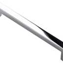 Alzassbg 10 Pack Polished Chrome Cabinet Pulls, 5 Inch(127mm) Hole Centers Cabinet Handles Square Kitchen Hardware for Drawer Dresser Handle Pull AL3041CP