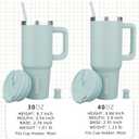 BJPKPK 30 oz Tumbler With Handle Insulated Tumblers With Lid And Straw Stainless Steel Thermal Cup,Blue Haze