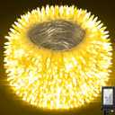 1500 LED Chrstmas Lights, 470ft Outdoor Christmas String Lights with 12 Modes, Warm White LED String Lights with Timer Dimmable Waterproof for Tree Fence Garden Xmas Patio Wedding Party Decorations