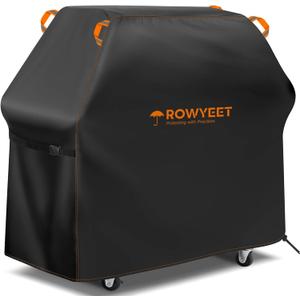 Grill Cover for Outdoor Grill, Universal Fit Oxford Waterproof BBQ Cover for Outside, Anti-UV Barbecue Gas Cover with Adjustable Hem for Weber, Nexgrill, Expert Grill and More (53" - 58")