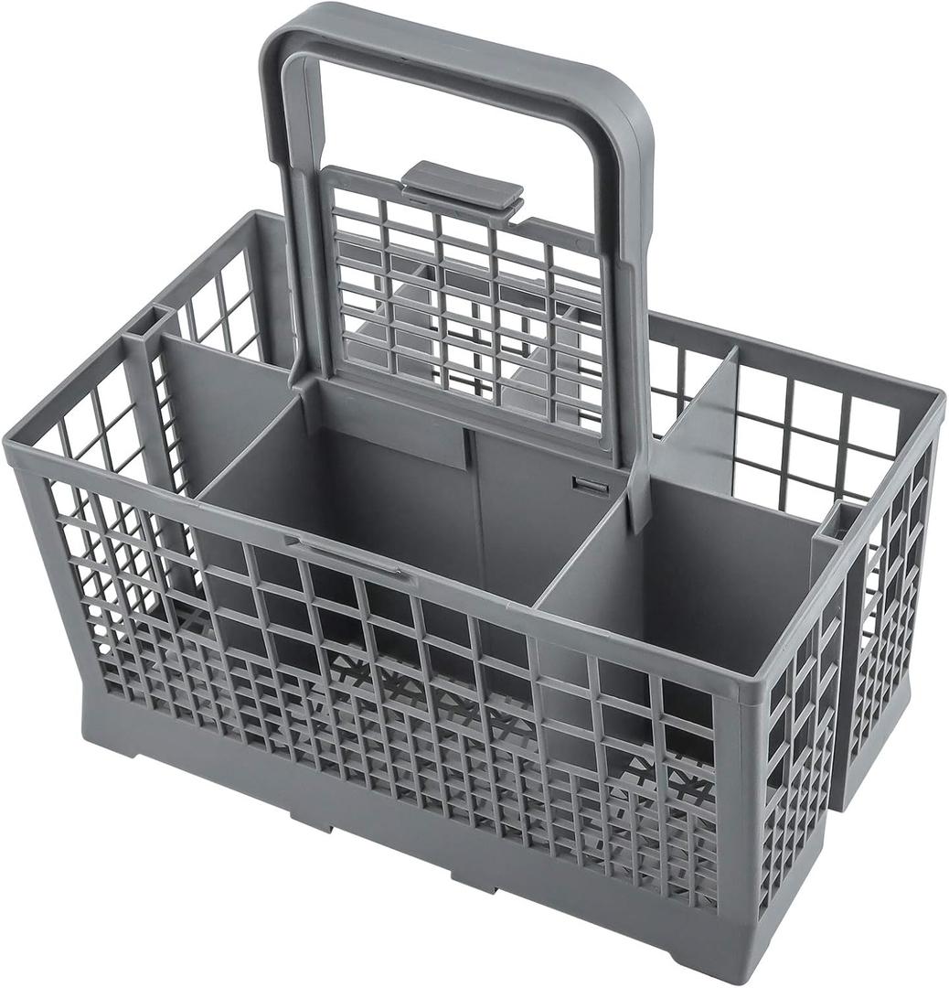 Beaquicy Dishwasher Cutlery Filter Basket(9.5 inches x 5.4 inches x 4.8 inches tall) - Replacement for Ken-more Whirl-pool Bo-sch Sam-sung G-E Dishwasher - Universal Silverware Basket