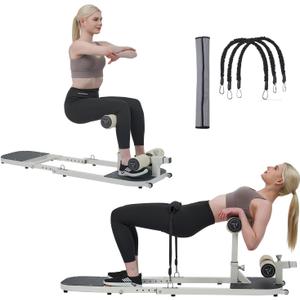 Hip Thrust Machine with High Resistance - Deep Squat Machine for Women, Adjustable Glutes Trainer Machine, Multipurpose Glute Bench for Glutes Workout Machine for Home Gym