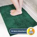 Muddy Mat | Super Absorbent Door Mat Indoor, Microfiber Quick Dry Chenille Entryway Rug, Non-Slip Front Door Mat, Indoor Mats for Entryway, Machine Washable Pet Rug, Dark Green Large 35"X24"