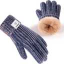 HAITHO Kids Gloves Winter for Girls Boys Cold Weather, Toddler Cute Knit Gloves Warm with Thick Thermal Fleece Lined