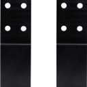 2 Pcs Bed Frame Legs Replacement Parts Bed Feet Furniture Support Leg Reinforcement Kit for Wooden Beds Table Cabinet Sofa Bolt-On Direct Replacement Straight Leg Replace Part Not Plastic Black 4inch