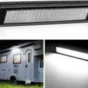Nilight RV Exterior Lights 13 Inch Porch Light 1PC White Beam 12V 24V LED Scene Cargo Lighting Black Aluminum Housing for RVs Trailers Travel Campers 5th Wheels Motorhome SUV Truck