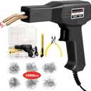 ATOLS Plastic Welder, 1000PCS Staples, Plastic Welding Kit, Hot Stapler Kit, Plastic Welder Gun Kit, Car Bumper Repair Kit, Plastic Repair Kit (Black-Corded)