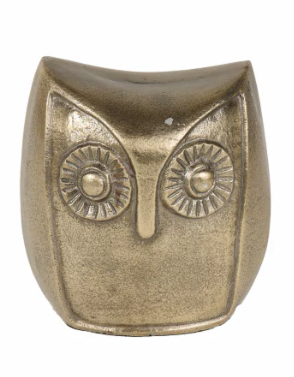 5.6IN Aluminum Owl Gold