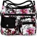 Angel Kiss Crossbody Bags for Women, Ladies Shoulder Handbags and Purses Medium Faux Leather Pocketbooks | Ladies, Medium, Faux Leather (Pink/Black)