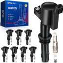 OEM Performance Set of 8 FD508 Ignition Coils & Spark Plug Fits for Ford F-150 F-250 F-450 F-550 Super Duty Expedition F-350 Super Duty Lincoln Mark LT Navigator