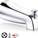 Bathtub Faucet Easy to Install Tub Spout with Diverter,American Standard Tub Faucet Replacement Fits 1/2" Copper Water Tube(5/8" Diameter) with Hex Wrench Chrome Finish