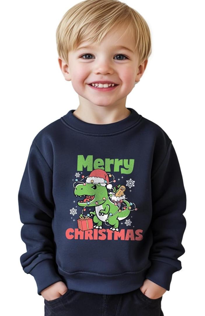 Toddler Boys Girls Christmas Sweatshirt Kids Ugly Xmas T-Shirt Long Sleeve Tee Top 5-6Y