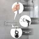 2 Pack 16 Inch Shower Grab Bar, ZUEXT Chrome Stainless Steel Bathroom Grab Bar, Shower Handle, Bathroom Balance Bar, Safety Hand Rail Support - Handicap, Elderly, Injury, Senior Assist Bath Handle