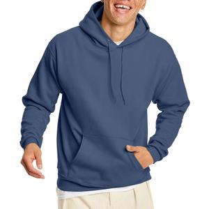 Hanes Men's EcoSmart Fleece Hoodie Sweatshirt (3X-Large, Denim Blue)
