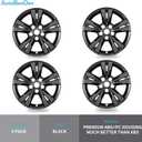 4-Pack Wheel Skins Compatible with Chevrolet Chevy Equinox 2010 2011 2012 2013 2014 2015, 17 inch, 10-17 Chevy Equinox Wheel Rim Skin (Bright Black Color)