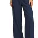 GRACE KARIN Women's Wide Leg Work Pants, Wrinkle Free High Waisted Trousers with Pockets, Business Casual Office Slacks, M