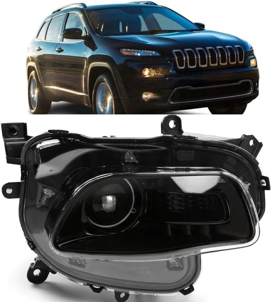 Headlight compatible with 2014-2018 Jeep Cherokee Right Passenger Side
