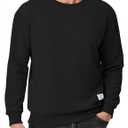 JMIERR Men's Crewneck Sweatshirt Casual Long Sleeve Geometric Texture Sweatshirts Fashion Pullover Shirts (Black, XL)