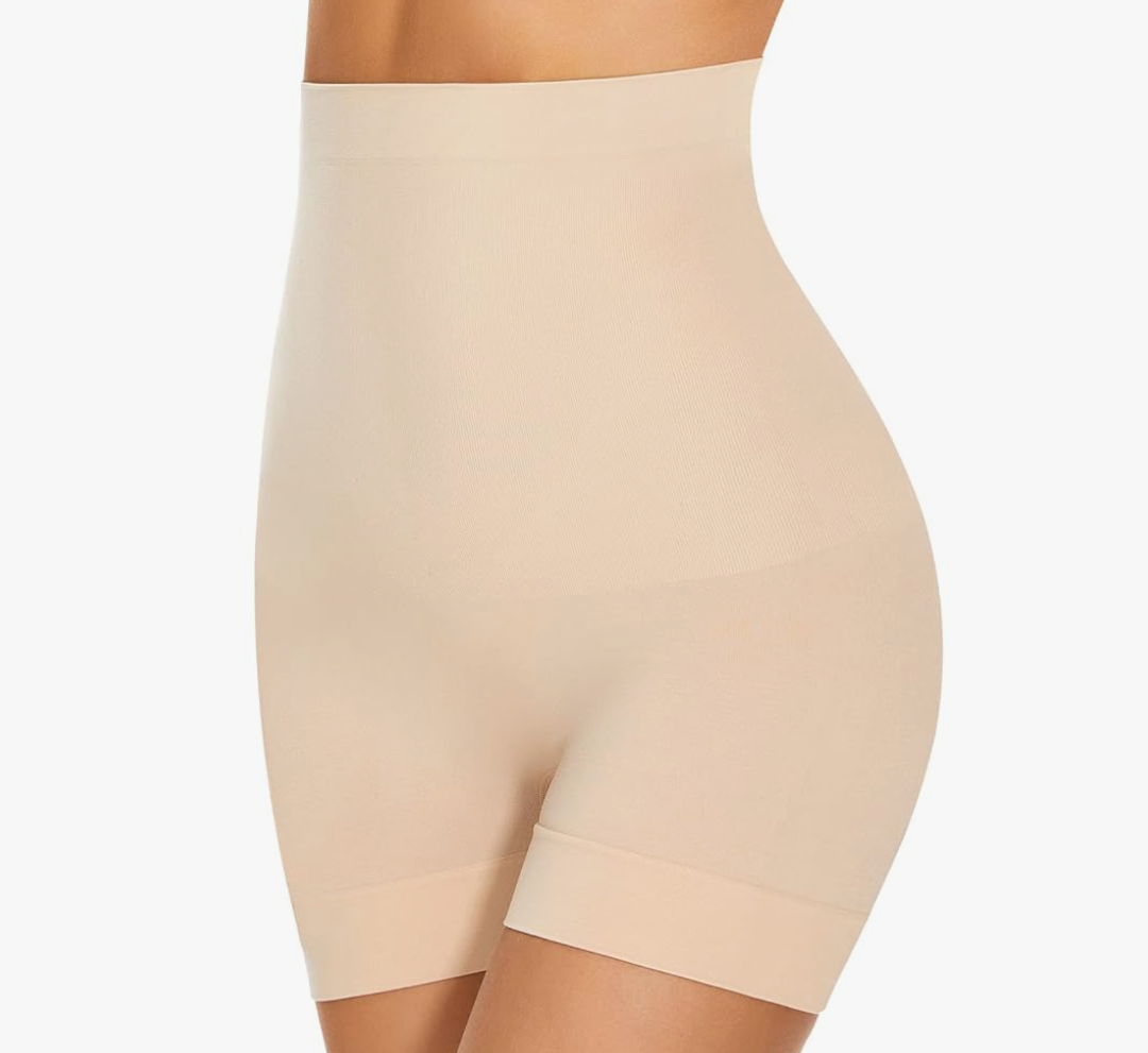 Womens Seamless Shaping Boyshorts Panties, High Waisted Shapewear for Women Tummy Control Shorts for Under Dresses L