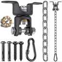 Ceiling Hammock Chair Hanger with 47"/4ft Chain 360 Rotation Heavy Duty Hanging Chair Mount 600 LB Capacity Swing Hanger Hardware for Hanging Swing Chairs, Porch Swing, Punching Bags, Silver