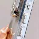 2 x for iPhone 16 Pro Butterfly Design Case, Cute Bling Shiny Glitter Camera Shockproof Protective Phone Cases Cover for Women Girls (Green)