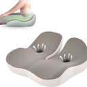 Seat Cushion,Office Chair Memory Cushion, Ergonomic Design, Relieve Sciatica and Long-Term Sitting Pain, Suitable for desks, car Seats, Games, wheelchairs (Gray)