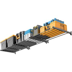 EVERHANGER Wall Mount Garage Storage Shelves, 33in x 24in Heavy Duty Shelf Organizer for Storage Bins, Power Tools, Holds 525lbs, 3 Pack Black