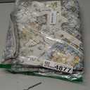 Jinchan Round Rug 4ft Area Rug - Machine Washable 4'Circle Vintage Floral Non-Slip with Rubber Backing Ultra-Thin Low-Pile Carpet for Living Room Dining Room Entryway (4'Round, Grey/Blue)