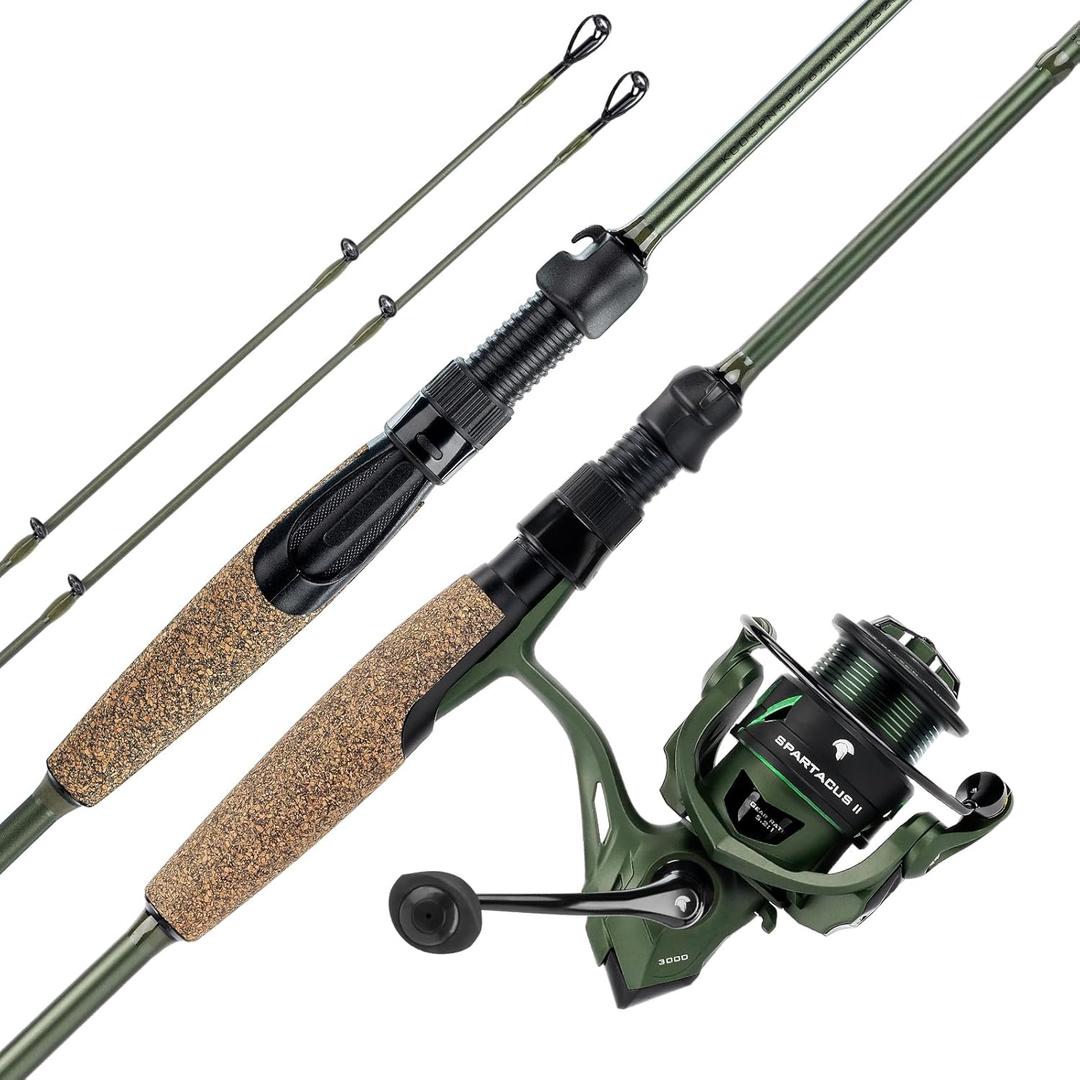 KastKing Spartacus II Spinning Fishing Reel Combo,7'3" MH,3000 Reel