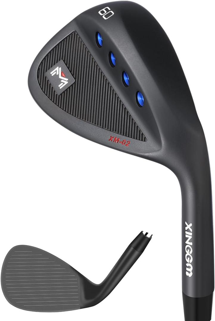 Forged Golf Wedge Set for Men or Individual Degree Gap Wedge Sand Wedge for Men Right Hand, Milled Face for More Spin (Black, RH, 60 Degrees)