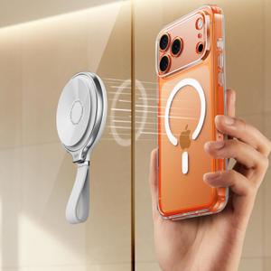 ESR for MagSafe Suction Mount, Sticky Phone Grip, Magnetic Phone Suction Grip, Silicone Suction Cup Phone Mount, Hands-Free Mirror Phone Holder for iPhone 17 16/Android/S25/Google, TikTok/Video, White