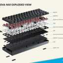 Ranked N60 Nova 60% Form Factor | Hot Swappable Mechanical Gaming Keyboard | 61 Keys Multi Color RGB LED Backlit for PC/Mac Gamer (Black, Gateron Pro Yellow)