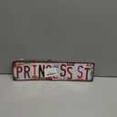 Vintage Princess St Wall Decor Street Signs Pink Room Metal Tin Signs Gife for Women Girl 16 x 4 Inches