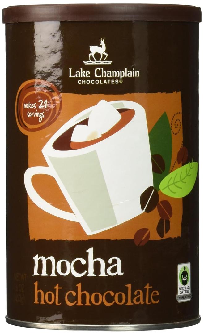 LAKE CHAMPLAIN CHOCOLATES Mocha Hot Chocolate Mix, 16 OZ, BBD 04/09/2027