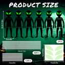Geelin 6 Pack 40 Inch Halloween Alien Decor Glow in Dark with Stakes